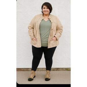 Venezia‎ Lane Bryant Lightweight Plus Size Womens Jacket Size 18 in Tan